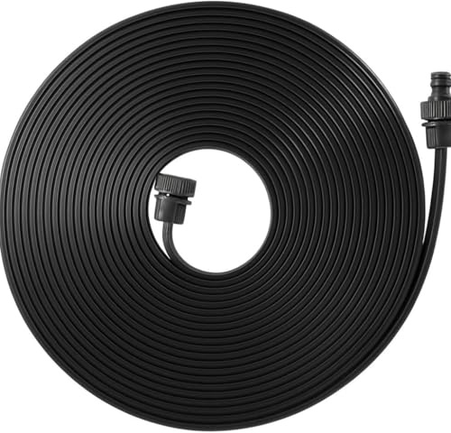 Bewässerungsschlauch 20m – Sprühschlauch mit 3-Kanal-System, flexibel und robust für Gartenbewässerung, 4 Bar Betriebsdruck, schwarz | RB&G Schlauch für Beete, Rasen & Pflanzen