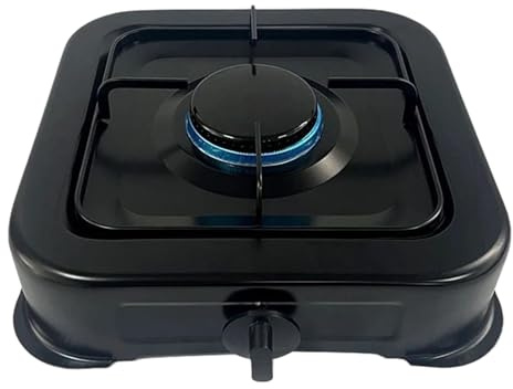 Fornello da campeggio – fornello compatto per esterni, fornello singolo, leggero, accessorio per la cottura da viaggio, picnic, campeggio, barbecue, feste in giardino, adatto per fornelli da campeggio