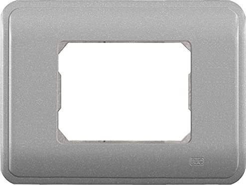 BJC Rehabitat - Placa/marco 3 estrechos, Plata Luna ,16663-PL