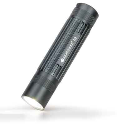 Suprabeam Q3 LED-Taschenlampe mit 380 Lumen, IPx 4 Spritzwasserdicht, Schiebe-Hyperfokus, Aus Hochfestem Aluminium