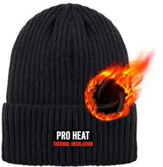 Gadgets Mafia Unisex Thermal Beanie Hat for Men & Women, Fleece Lined Winter Skull Cap, Warm, Windproof, Stretchy Acrylic Knit, Water Resistant