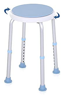 Randaco Duschhocker,Duschstuhl für Senioren,360°drehbarer Duschsitz,Rutschfester Badezimmerhocker,höhenverstellbar,belastbar bis 136 kg Duschhilfe