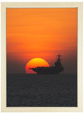 Diompirux Holz A4 Bilderrahmen, vertikalen oder horizontalen Aufhängen/Aufstellen, Holzbilderrahmen Poster, Groß Vintage Rahmen Echtholz, Picture Frame für Wohnzimmer-Schlafzimmer-Ausstellung