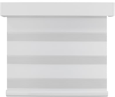 South Bend Components Cordless Zebra Shades for Windows Door Blinds Light Filtering Roller Blinds & Shades (35 inch Width-White)