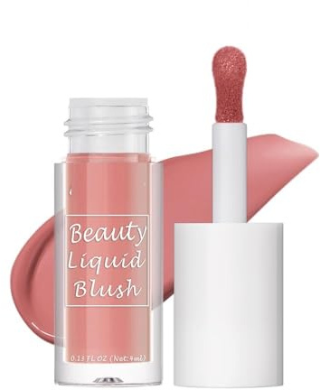 Skönhetsflytande rouge, långvarig flytande rouge för hög pigmentfärg, vattentät makeupretuschering, matt ögonskugga, #5 torrrosa