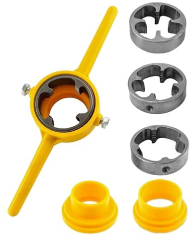 Yuyyurt Kit di Matrici per Filettatura di Tubi In Plastica da 1 Pezzi, Set di Chiavi per Matrici per Tubi di Plastica per Acqua, Strumento Idraulico per Infilare Tubi In PVC