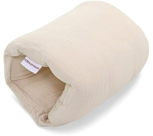 HOBEA-Germany Mini Almohada de Lactancia pequeña Almohada de Lactancia de Viaje en Diferentes diseños (Muselina Beige)
