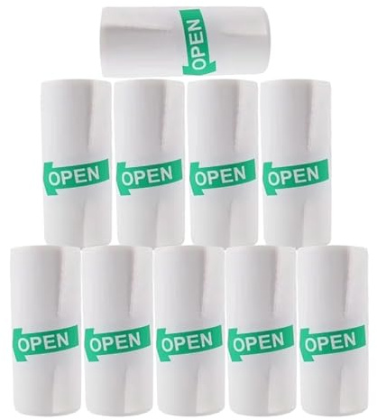 10 Rolls Thermal Printer Paper – 57mm x 30mm, Compatible with Mini Printers