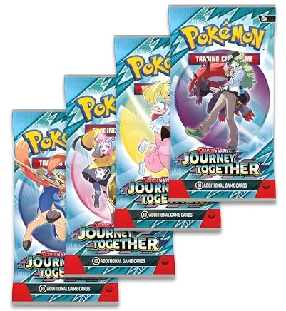 Pokemon TCG Scarlet & Violet Journey Together Booster Packs x4 | Each contains 10 Pokémon Cards | Perfect for fans of Pokemon Journey Together Booster Box | Titan Authenticated
