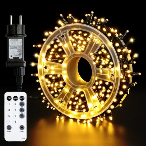 Dixmas Guirlande Lumineuse 30m 300 LED Blanc Chaud