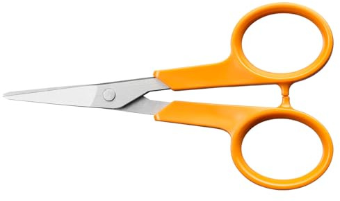 Fiskars Classic Ciseaux de Manucure, Pointes Arrondies | Pour Droitier et Gaucher, Longueur Totale : 10 cm, Poignée Ergonomique Améliorée, Acier de Qualité/Plastique, Orange, 1075060