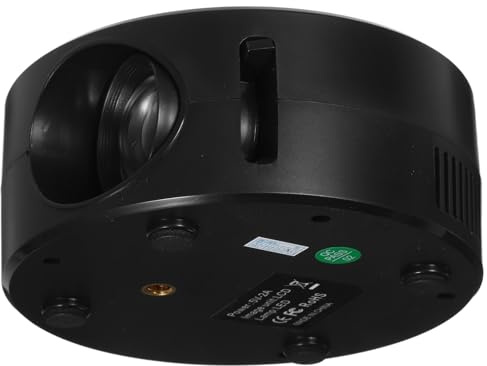 Alipis Mini Proyector Portátil para Smartphone, Proyector Doméstico Mirroring de Teléfono y Conexión Audio con Altavoz, ABS