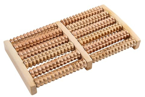 Masajeador de pies con rodillo para el cuidado relajante de los pies, diseño duradero, portátil, ideal para uso doméstico, todos los tipos de piel, tratamiento de las piernas (amarillo, 27 x 13 cm)