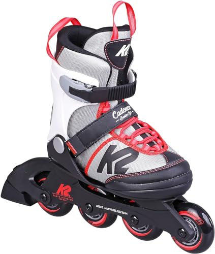 K2 Cadence JR Kinder Inline Skates größenverstellbare Inliner Rollerskates für Mädchen (größenverstellbar von 32-37)