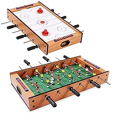 GOPLUS 2-In-1 Tischkicker, Mobiles Tischhockey- und Tischfußballspiel, Multifunktionstisch Mini Spieltisch Kickertisch, für Indoor und Outdoor, Geschenk für Kinder Jegendliche und Erwachsene