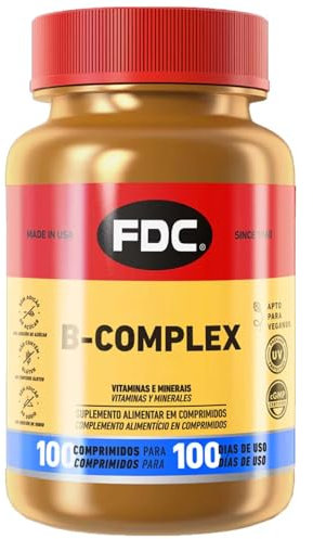 FDC Complejo de Vitamina B para Aumentar la Energía y Mejorar el Sistema Inmunológico, 100 Cápsulas