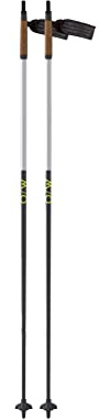 Fischer Junior Skiing Fitness Fiberglass w/Cork Grips Lightweight High-Performance Diamond FX Jr Grey/White Nordic Ski Poles, 100 cm