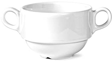 H&H 4367066 Tazza Da Brodo Wersal, Porcellana, Bianco, Cc 320