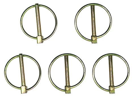 Heavy Duty Lynch Pin Shaft Locking PinFastener with Spring-Loaded for Farm Tractors Trailers Trucks Mowers Trolleys and Carriages(4.5x35.5mm(5pcs))