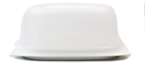 Tupperware KäseMax Junior Käse weiß transparent stapelbar Käseglocke Käse Kondenspro klein + SPÜLTUCH