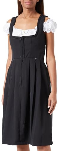 Stockerpoint Damen Zita Midi Midi Dirndl ohne Schürze, schwarz, 50