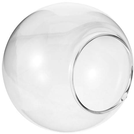 WESIEVYA Pantalla de Lámpara de de Vidrio Transparente 20Cm para Lámpara Colgante Ligera Instalación Decoración de Iluminación para Hogar Pantalla Esférica