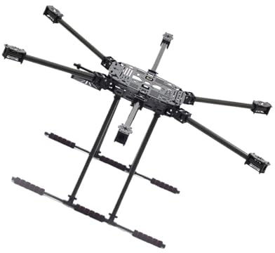 Kit telaio esacottero con braccio pieghevole in fibra di carbonio da 850 mm con telaio esa-rotore e carrello di atterraggio non galleggiante for FPV