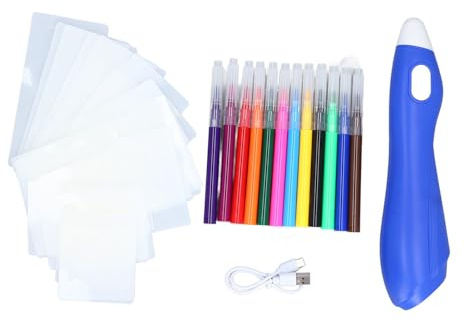 EMUKOEP Set di Penne Spray Art Graffiti, Aerografo Elettrico per Bambini Divertente Penna a Vernice Spray per Arte Creativa Ideale per Graffiti e Progetti di Strada Set di Pennarelli