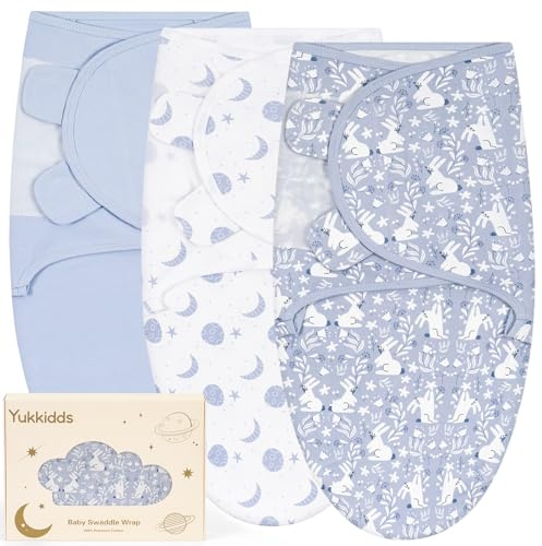 Yukkidds Couvertures Emmaillotage Bébé 0-3 Mois et Nouveau-né