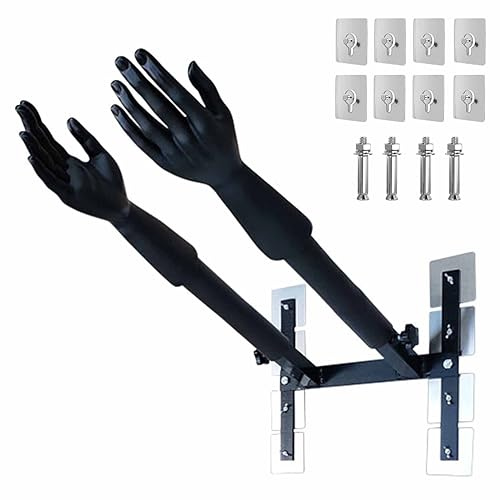 Equipo de entrenamiento de artes marciales, brazos de resorte para práctica, maniquí montado en la pared para el desarrollo de habilidades