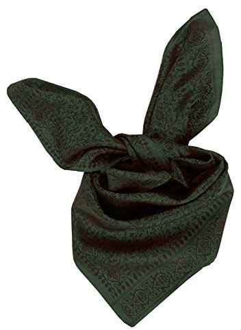 Trachtenhalstuch Trachtentuch Halstuch Trachten Damen Herren Nickituch zum Oktoberfest Bayern Seide Tuch Seidentuch Grün Schwarz