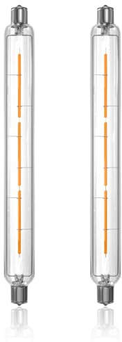 Bonlux 4W S15s LED Bulbs 284mm S15s LED Strip Light 60W S15 Bulb Replacement Warm White 2800K T25 Tubular Filament Light (2-Pack)
