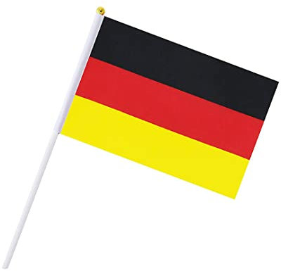 1 Pack Petit Drapeau De Pays, Drapeaux D'allemagne, Drapeau De Bâton Allemand, Main Tenu Mini National Fannant Drapeau Bannière Avec Des Décorations De Fête Blanche Allemagne