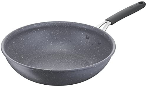 Lagostina Tempra® Mineral Wok 28cm, rivestimento minerale, padella antiaderente, sicuro, facile da pulire, adatta all'induzione, 012163041828