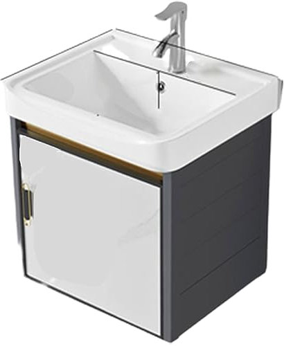 CASEGO Wall-mounted Washbasin Cabinet Combination Durable Double-door Locker Large-capacity Storage Household Bathroom Washstand (43 * 36CM)