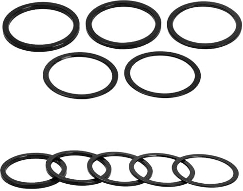 Fangehong 10 Pcs Bicycle Bottom Bracket Spacer, Bike Headset Spacer, Flywheel Hub Washer, Bike Stem Spacers for Road Bike Mountain Bike 1mm/1.5mm/2mm/2.5mm/3mm (Black)