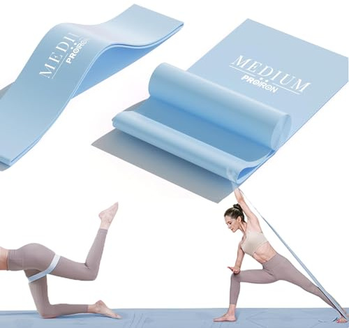 PROIRON Multi-Functional Latex Resistance Bands Set [2 in 1], 2M/1.5M Long Exercise Band & 0.6M Mini Loop Band, for Women/Men Pilates, Stretching, Strength Training, Yoga, Gym, Light/Medium/Heavy