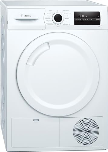 Balay Secadora de Condensación, Libre Instalación, 60 cm, 7 kg, Sensor de Humedad, Blanco, 3SC378B