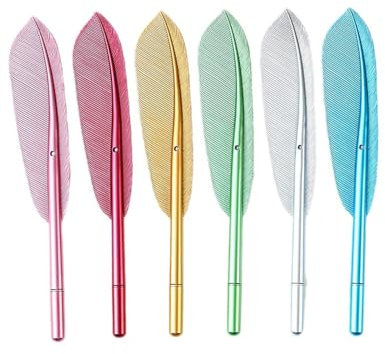 Zeayebsr 6 bolígrafos de Gel, bolígrafos de Gel Vintage de Plumas para Damas y Damas, papelería, Suministros de Oficina, bolígrafos de papelería，plume de tinta de gel con forma llave (6 Colores)