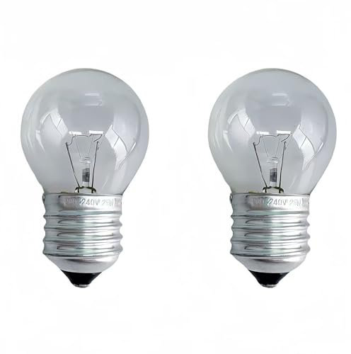2 Pezzi Lampadina da Forno G45 E27, Dimmerabile, Resiste a 300° Gradi, 2700K Bianco Caldo, E27 Lampadina per Forno per Forni, Lampada Lava, Lampade a Sale, Frigo