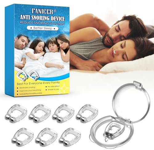 8 PCS Clip Nasali Antirussamento, Dilatatore Nasale per Respirare Meglio, Stop Russare, Strisce Nasali per Respirazione Migliore, Comfort Notte e Supporto Respiratorio, Adatti Uomo Donna