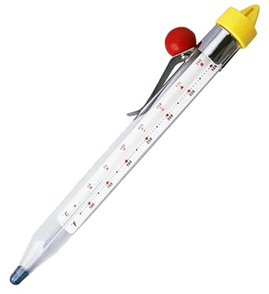 FELTECHELECTR Termómetro de Vidrio para Azúcar y Almíbar Resistente al Calor Seguro para Cocina para Repostería y Conservas Color Surtido