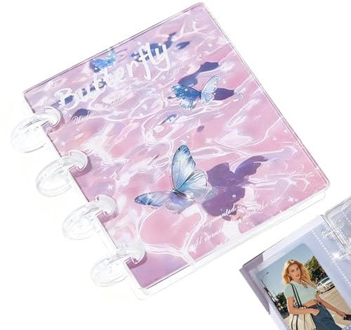 Transparent pärm – klistermärke bok med 20 inre sidor – transparent klistermärke anteckningsbok, för journal kvitto kort student lärare kontor skola möte