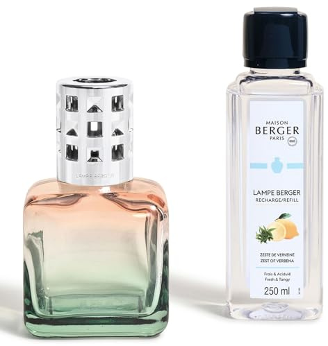 MAISON BERGER – Set regalo Ice Cube Lampe Berger – Lampada catalitica 2-in-1 neutralizzante degli odori e profumatrice con ricarica da 250 mL / 8.45 fl oz – Diffusore di profumo per la casa