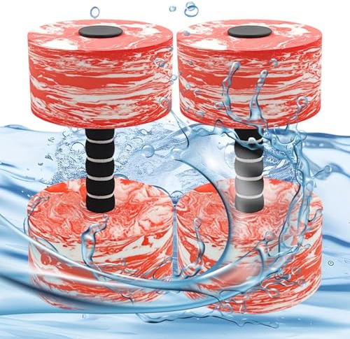 Lot De 2 Haltères Aquatiques, Haltères De Piscine Aquatique Pour Exercices De Natation, Entraînements D'aérobic, Haltère De Piscine En EVA, Équipement D'exercice De Natation Aérobic