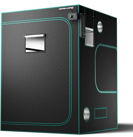 MARS HYDRO 5x5 Grow Tent, 60x60x80 Reflective Mylar Grow Tents with Removable Floor Tray View Window for Indoor Plant Growing Room for TS3000/2xSP3000/FC-E6500