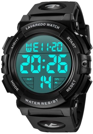 BEN NEVIS Herren Uhren Digital Sport Outdoor Armbanduhr 5 ATM wasserdichte Uhr mit Alarm/Kalender/Stoppuhr/Stoßfest