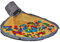 Relaxdays Aufräumsack mit Spieldecke, Spielzeug Aufbewahrung, Kinder, aufgeräumtes Kinderzimmer, HxD 30x32 cm, grau-gelb