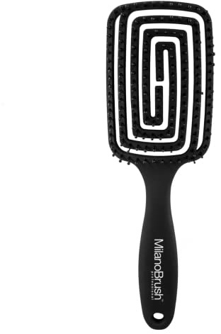 Brosse à cheveux Milanobrusse Quick Dry - Comme la brosse adhère parfaitement au cuir chevelu, elle soulève facilement les cheveux de la racine et lui donne du volume.