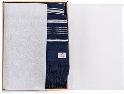 Selin´s - Saunahandtuch, (Strandtuch) - inkl. Geschenkverpackung Plus mitgeliefertes Schweißtuch - saugfähig, schnelltrocknend, kompakt - Nachtblau